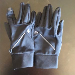 Columbia Black Gloves With Hand Grips